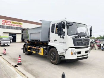 東風天錦勾臂式垃圾車配建筑垃圾箱